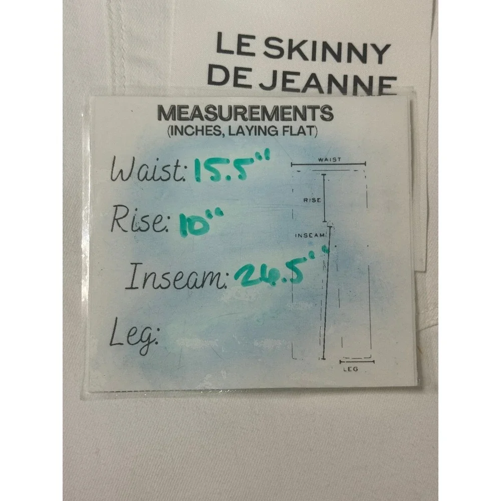 FRAME Le Skinny de Jeanne Crop‎ White Mid Rise Skinny Jeans - Picture 9 of 9